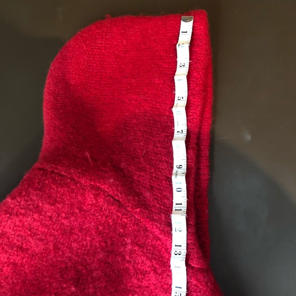 cozy bright red poncho. - Picture 4 of 6